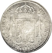 UK Dollar George III 1772-1789 CM Date: ND(1797) KM# 632 HISPAN∙ET IND∙REX∙ MO . 8R . FM coin reverse UK Dollar George III 1772-1789 CM Date: ND(1797) KM# 632 HISPAN∙ET IND∙REX∙ MO . 8R . FM coin reverse