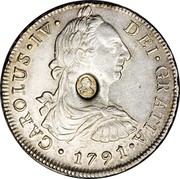 UK Dollar George III 1789-1791 CM Date: ND(1797) KM# 637 CAROLUS∙IV∙DEI∙GRATIA∙*YEAR*∙ coin obverse UK Dollar George III 1789-1791 CM Date: ND(1797) KM# 637 CAROLUS∙IV∙DEI∙GRATIA∙*YEAR*∙ coin obverse