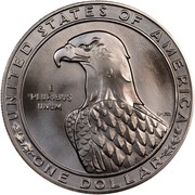 USA Dollar Los Angeles Olympics Discus 1983 D KM# 209 UNITED STATES OF AMERICA ONE DOLLAR E PLURIBUS UNUM coin reverse