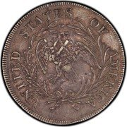 UK Dollar George III Type II Countermark ND (1804) Host Date: 1795-98 KM# 660.1 UNITED STATES OF AMERICA coin reverse UK Dollar George III Type II Countermark ND (1804) Host Date: 1795-98 KM# 660.1 UNITED STATES OF AMERICA coin reverse