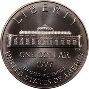 USA Dollar U.S. Botanic Garden 175th Anniversary 1997 P KM# 278 LIBERTY UNITED STATES OF AMERICA ONE DOLLAR IN GOD WE TRUST coin reverse USA Dollar U.S. Botanic Garden 175th Anniversary 1997 P KM# 278 LIBERTY UNITED STATES OF AMERICA ONE DOLLAR IN GOD WE TRUST coin reverse