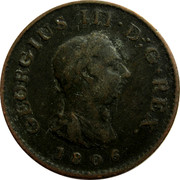 UK Farthing George III 1806 Proof KM# 661b GEORGIUS III. D: G. REX. coin obverse UK Farthing George III 1806 Proof KM# 661b GEORGIUS III. D: G. REX. coin obverse