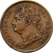 UK Farthing George IV 1826 KM# 677 GEORGIUS IIII DEI GRATIA coin obverse UK Farthing George IV 1826 KM# 677 GEORGIUS IIII DEI GRATIA coin obverse