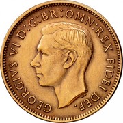 UK Farthing George VI 1950 Proof KM# 867 GEORGIVS VI D:G:BR:OMN:REX FIDEI DEF. HP coin obverse UK Farthing George VI 1950 Proof KM# 867 GEORGIVS VI D:G:BR:OMN:REX FIDEI DEF. HP coin obverse