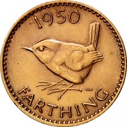 UK Farthing George VI 1950 Proof KM# 867 *YEAR* FARTHING HWP coin reverse UK Farthing George VI 1950 Proof KM# 867 *YEAR* FARTHING HWP coin reverse