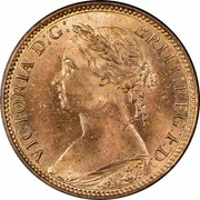 UK Farthing Victoria 1881 Three berries in wreath KM# 753 VICTORIA D:G: BRIT: REG: F:D: coin obverse UK Farthing Victoria 1881 Three berries in wreath KM# 753 VICTORIA D:G: BRIT: REG: F:D: coin obverse
