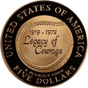 USA Five Dollars Jackie Robinson 1997 W Proof KM# 280 UNITED STATES OF AMERICA FIVE DOLLARS E PLURIBUS UNUM 1919-1972 LEGACY OF COURAGE coin reverse USA Five Dollars Jackie Robinson 1997 W Proof KM# 280 UNITED STATES OF AMERICA FIVE DOLLARS E PLURIBUS UNUM 1919-1972 LEGACY OF COURAGE coin reverse