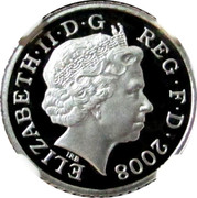 UK Five Pence Royal Dield of Arms 2008 Proof KM# 1109c ELIZABETH II D G REG F D 2008 coin obverse UK Five Pence Royal Dield of Arms 2008 Proof KM# 1109c ELIZABETH II D G REG F D 2008 coin obverse