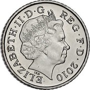 UK Five Pence Shield of the Royal Arms puzzle 3/6 2010 Proof KM# 1109 ELIZABETH∙II∙D∙G REG∙F∙D∙2010 IRB coin obverse UK Five Pence Shield of the Royal Arms puzzle 3/6 2010 Proof KM# 1109 ELIZABETH∙II∙D∙G REG∙F∙D∙2010 IRB coin obverse