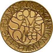 UK Five Pounds 50th anniversary of the Coronation 2003 British Royal Mint Proof KM# 1038b CORONATION JUBILEE∙FIVE POUNDS∙2003 GOD SAVE THE QUEEN coin reverse UK Five Pounds 50th anniversary of the Coronation 2003 British Royal Mint Proof KM# 1038b CORONATION JUBILEE∙FIVE POUNDS∙2003 GOD SAVE THE QUEEN coin reverse