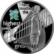 UK Five Pounds Angel of the North 2009 British Royal Mint Proof KM# 1140 I HAVE TOUCHED THE HIGHEST POINT OF ALL MY GREATNESS coin reverse UK Five Pounds Angel of the North 2009 British Royal Mint Proof KM# 1140 I HAVE TOUCHED THE HIGHEST POINT OF ALL MY GREATNESS coin reverse