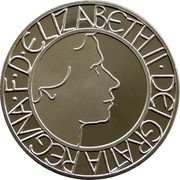 UK Five Pounds Coronation Jubilee 2003 British Royal Mint KM# 1038 ELIZABETH∙II∙DEI GRATIA REGINA∙F∙D∙ coin obverse UK Five Pounds Coronation Jubilee 2003 British Royal Mint KM# 1038 ELIZABETH∙II∙DEI GRATIA REGINA∙F∙D∙ coin obverse