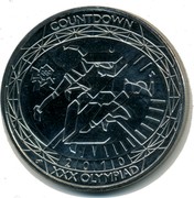 UK Five Pounds Countdown to London 2012 2010 British Royal Mint KM# 1139 COUNTDOWN LONDON 2 2010 CA XXX OLYMPIAD coin reverse UK Five Pounds Countdown to London 2012 2010 British Royal Mint KM# 1139 COUNTDOWN LONDON 2 2010 CA XXX OLYMPIAD coin reverse