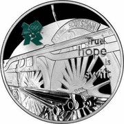 UK Five Pounds Flying Scotsman 2009 British Royal Mint Proof KM# 1142 TRUE HOPE IS SWIFT coin reverse UK Five Pounds Flying Scotsman 2009 British Royal Mint Proof KM# 1142 TRUE HOPE IS SWIFT coin reverse