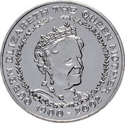 UK Five Pounds Queen Mother (2002) British Royal Mint Proof KM# 1035 QUEEN ELIZABETH THE QUEEN MOTHER 1900 - 2002 coin reverse