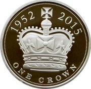 UK Five Pounds The Longest Reigning British Monarch 2015 British Royal Mint Proof KM# 1301a 1952 2015 ONE CROWN JB coin reverse UK Five Pounds The Longest Reigning British Monarch 2015 British Royal Mint Proof KM# 1301a 1952 2015 ONE CROWN JB coin reverse