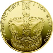 UK Five Pounds The Queen's Coronation - 60th Anniversary 2013 Proof KM# 1242b TO REIGN AND SERVE A VOW MADE GOOD en. coin reverse UK Five Pounds The Queen's Coronation - 60th Anniversary 2013 Proof KM# 1242b TO REIGN AND SERVE A VOW MADE GOOD en. coin reverse