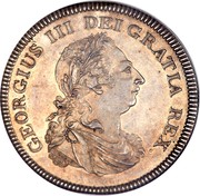 UK Five Shillings Dollar George III 1804 KM# Tn1 GEORGIUS III DEI GRATIA REX. coin obverse UK Five Shillings Dollar George III 1804 KM# Tn1 GEORGIUS III DEI GRATIA REX. coin obverse