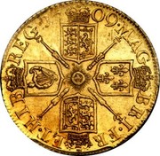 UK Guinea Anne Elephant and castle below 1709 KM# 529.2 MAG BRI ∙ FR ET ∙ HIB REG ∙ coin reverse UK Guinea Anne Elephant and castle below 1709 KM# 529.2 MAG BRI ∙ FR ET ∙ HIB REG ∙ coin reverse