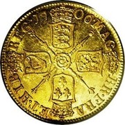 UK Guinea Anne no VIGO below bust 1706 KM# 511.1 MAG BR FRA ET ∙ HIB REG ∙ coin reverse UK Guinea Anne no VIGO below bust 1706 KM# 511.1 MAG BR FRA ET ∙ HIB REG ∙ coin reverse
