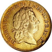 UK Guinea George I 1715 KM# 543 GEORGIVS ∙ D ∙ G ∙ MAG ∙ BR ∙ FR ∙ ET ∙ HIB ∙ REX ∙ F ∙ D ∙ coin obverse UK Guinea George I 1715 KM# 543 GEORGIVS ∙ D ∙ G ∙ MAG ∙ BR ∙ FR ∙ ET ∙ HIB ∙ REX ∙ F ∙ D ∙ coin obverse