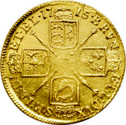 UK Guinea George I 1715 KM# 542 BRVN ∙ ET L ∙ DVX S ∙ R ∙ I ∙ A ∙ TH ET ∙ EL ∙ coin reverse