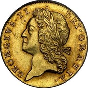 UK Guinea George II 1727 KM# 563 GEORGIVS∙II DEI∙GRATIA. coin obverse UK Guinea George II 1727 KM# 563 GEORGIVS∙II DEI∙GRATIA. coin obverse