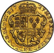UK Guinea George II 1727 KM# 563 ∙*YEAR*∙M∙B∙F∙ET∙H∙REX∙F∙D∙B∙ET∙L∙D∙S∙R∙I∙A∙T∙ET∙E coin reverse UK Guinea George II 1727 KM# 563 ∙*YEAR*∙M∙B∙F∙ET∙H∙REX∙F∙D∙B∙ET∙L∙D∙S∙R∙I∙A∙T∙ET∙E coin reverse