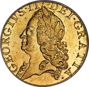 UK Guinea George II 1760 KM# 588 GEORGIVS ∙ II ∙ DEI ∙ GRATIA coin obverse UK Guinea George II 1760 KM# 588 GEORGIVS ∙ II ∙ DEI ∙ GRATIA coin obverse