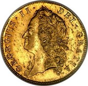 UK Guinea George II (Guinea) 1740 KM# 577.1 GEORGIUS ∙ II ∙ DEI ∙ GRATIA ∙ coin obverse UK Guinea George II (Guinea) 1740 KM# 577.1 GEORGIUS ∙ II ∙ DEI ∙ GRATIA ∙ coin obverse