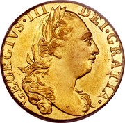 UK Guinea George III 1776 KM# 604 GEORGIVS ∙ III DEI ∙ GRATIA ∙ coin obverse UK Guinea George III 1776 KM# 604 GEORGIVS ∙ III DEI ∙ GRATIA ∙ coin obverse