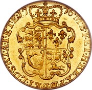 UK Guinea George III 1776 KM# 604 F ∙ D ∙ B ∙ ET ∙ L ∙ D ∙ S ∙ R ∙ I ∙ A ∙ T ∙ ET ∙ E ∙ M ∙ B ∙ F ∙ ET ∙ H ∙ REX ∙ coin reverse UK Guinea George III 1776 KM# 604 F ∙ D ∙ B ∙ ET ∙ L ∙ D ∙ S ∙ R ∙ I ∙ A ∙ T ∙ ET ∙ E ∙ M ∙ B ∙ F ∙ ET ∙ H ∙ REX ∙ coin reverse