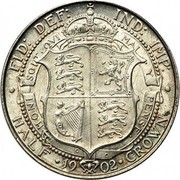 UK Half Crown Edward VII 1902 KM# 802 FID: DEF: IND: IMP: ∙ HALF ∙ *YEAR* ∙ CROWN ∙ HONI SOIT ∙ QUI MAL Y PENSE ∙ coin reverse UK Half Crown Edward VII 1902 KM# 802 FID: DEF: IND: IMP: ∙ HALF ∙ *YEAR* ∙ CROWN ∙ HONI SOIT ∙ QUI MAL Y PENSE ∙ coin reverse