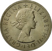 UK Half Crown Elizabeth II 1964 KM# 907 + ELIZABETH∙II∙DEI∙GRATIA∙REGINA coin obverse UK Half Crown Elizabeth II 1964 KM# 907 + ELIZABETH∙II∙DEI∙GRATIA∙REGINA coin obverse