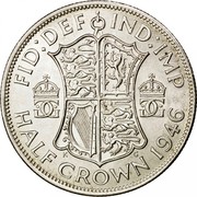 UK Half Crown George VI 1946 Proof KM# 856 FID:DEF IND:IMP HALF CROWN *YEAR* GG GG K G coin reverse UK Half Crown George VI 1946 Proof KM# 856 FID:DEF IND:IMP HALF CROWN *YEAR* GG GG K G coin reverse