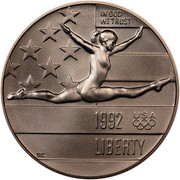 USA Half Dollar 1992 Olympics 1992 P KM# 233 LIBERTY IN GOD WE TRUST USA coin obverse USA Half Dollar 1992 Olympics 1992 P KM# 233 LIBERTY IN GOD WE TRUST USA coin obverse