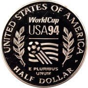 USA Half Dollar 1994 World Cup soccer 1994 P KM# 246 UNITED STATES OF AMERICA WORLD CUP USA94 HALF DOLLAR E PLURIBUS UNUM coin reverse USA Half Dollar 1994 World Cup soccer 1994 P KM# 246 UNITED STATES OF AMERICA WORLD CUP USA94 HALF DOLLAR E PLURIBUS UNUM coin reverse