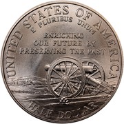 USA Half Dollar Civil War Battlefield Preservation 1995 S KM# 254 UNITED STATES OF AMERICA E PLURIBUS UNUM HALF DOLLAR ENRICHING OUR FUTURE BY PRESERVING THE PAST coin reverse USA Half Dollar Civil War Battlefield Preservation 1995 S KM# 254 UNITED STATES OF AMERICA E PLURIBUS UNUM HALF DOLLAR ENRICHING OUR FUTURE BY PRESERVING THE PAST coin reverse