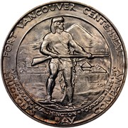 USA Half Dollar Fort Vancouver Centennial 1925 KM# 158 FORT VANCOUVER CENTENNIAL HUDSON'S BAY COMPANY ∙ VANCOUVER ∙ WASHINGTON ∙ FOUNDED ∙ 1825 ∙ BY ∙ coin reverse USA Half Dollar Fort Vancouver Centennial 1925 KM# 158 FORT VANCOUVER CENTENNIAL HUDSON'S BAY COMPANY ∙ VANCOUVER ∙ WASHINGTON ∙ FOUNDED ∙ 1825 ∙ BY ∙ coin reverse