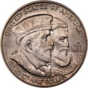 USA Half Dollar Huguenot-Walloon Tercentenary 1924 KM# 154 UNITED ∙ STATES ∙ OF ∙ AMERICA IN GOD WE TRUST HUGUENOT ∙ HALF ∙ DOLLAR COLIGNY ∙ WILLIAM ∙ THE ∙ STLENI coin obverse USA Half Dollar Huguenot-Walloon Tercentenary 1924 KM# 154 UNITED ∙ STATES ∙ OF ∙ AMERICA IN GOD WE TRUST HUGUENOT ∙ HALF ∙ DOLLAR COLIGNY ∙ WILLIAM ∙ THE ∙ STLENI coin obverse