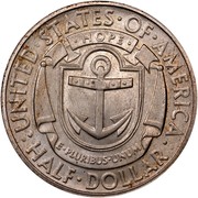 USA Half Dollar Rhode Island Tercentenary 1936 S KM# 185 : UNITED ∙ STATES ∙ OF ∙ AMERICA : HALF ∙ DOLLAR ∙ HOPE ∙ E ∙ PLURIBUS ∙ UNUM coin reverse USA Half Dollar Rhode Island Tercentenary 1936 S KM# 185 : UNITED ∙ STATES ∙ OF ∙ AMERICA : HALF ∙ DOLLAR ∙ HOPE ∙ E ∙ PLURIBUS ∙ UNUM coin reverse