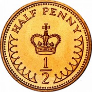 UK Half Penny Elizabeth II 1983 Proof KM# 926 HALF PENNY 1/2 coin reverse UK Half Penny Elizabeth II 1983 Proof KM# 926 HALF PENNY 1/2 coin reverse