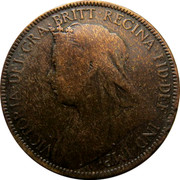 UK Half Penny Victoria 1899 KM# 789 VICTORIA ∙ DEI ∙ GRA ∙ BRITT ∙ REGINA ∙ FID ∙ DEF ∙ IND ∙ IMP ∙ coin obverse UK Half Penny Victoria 1899 KM# 789 VICTORIA ∙ DEI ∙ GRA ∙ BRITT ∙ REGINA ∙ FID ∙ DEF ∙ IND ∙ IMP ∙ coin obverse