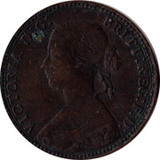 UK Half Penny Victoria Beaded border 1860 KM# 748.1 VICTORIA D:G: BRITT:REG:F:D: coin obverse UK Half Penny Victoria Beaded border 1860 KM# 748.1 VICTORIA D:G: BRITT:REG:F:D: coin obverse