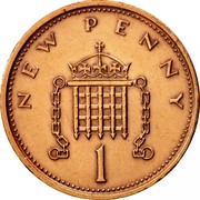 UK New Penny Elizabeth II 1973 KM# 915 NEW PENNY 1 coin reverse UK New Penny Elizabeth II 1973 KM# 915 NEW PENNY 1 coin reverse