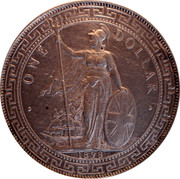 UK One Dollar Bombay Trade Dollar 1898 KM# T5 ONE DOLLAR coin obverse