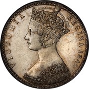 UK One Florin Two Shillings 1849 KM# 745 VICTORIA REGINA *YEAR* coin obverse UK One Florin Two Shillings 1849 KM# 745 VICTORIA REGINA *YEAR* coin obverse