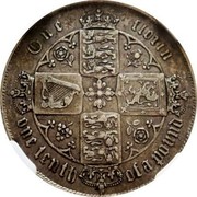 UK One Florin Two Shillings 1865 KM# 746.3 ONE FLORIN ONE TENTH OF A POUND coin reverse UK One Florin Two Shillings 1865 KM# 746.3 ONE FLORIN ONE TENTH OF A POUND coin reverse