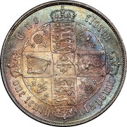 UK One Florin Two Shillings 1869 Proof KM# 746.2 ONE FLORIN ONE TENTH OF A POUND coin reverse UK One Florin Two Shillings 1869 Proof KM# 746.2 ONE FLORIN ONE TENTH OF A POUND coin reverse