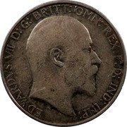 UK One Florin Two Shillings 1907 KM# 801 EDWARDVS VII D:G: BRITT:OMN: REX F:D: IND: IMP: coin obverse UK One Florin Two Shillings 1907 KM# 801 EDWARDVS VII D:G: BRITT:OMN: REX F:D: IND: IMP: coin obverse